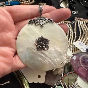 Shell And Sterling Pendant